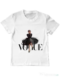 Tricou ADLER copil Little black tutu Alb