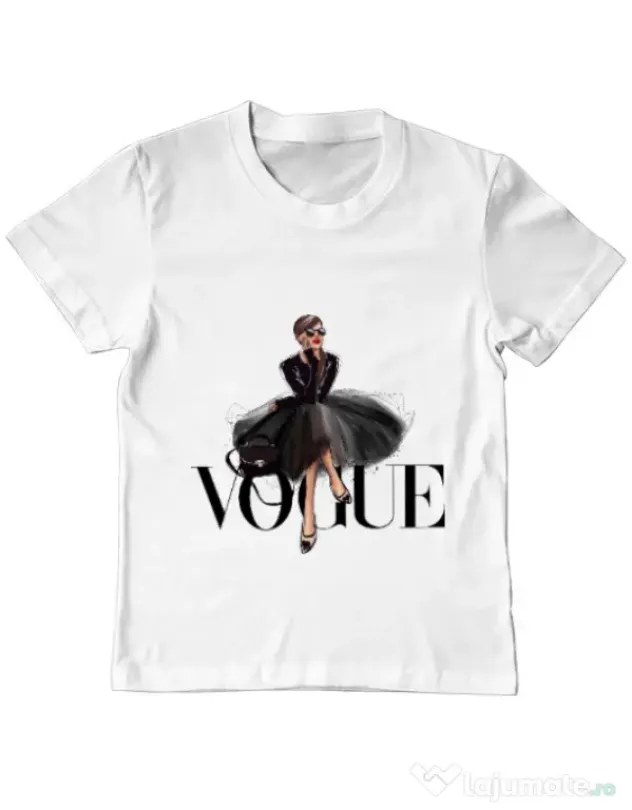 Tricou ADLER copil Little black tutu Alb