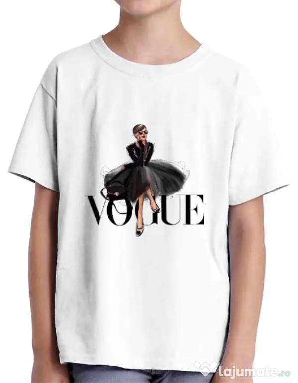 Tricou ADLER copil Little black tutu Alb