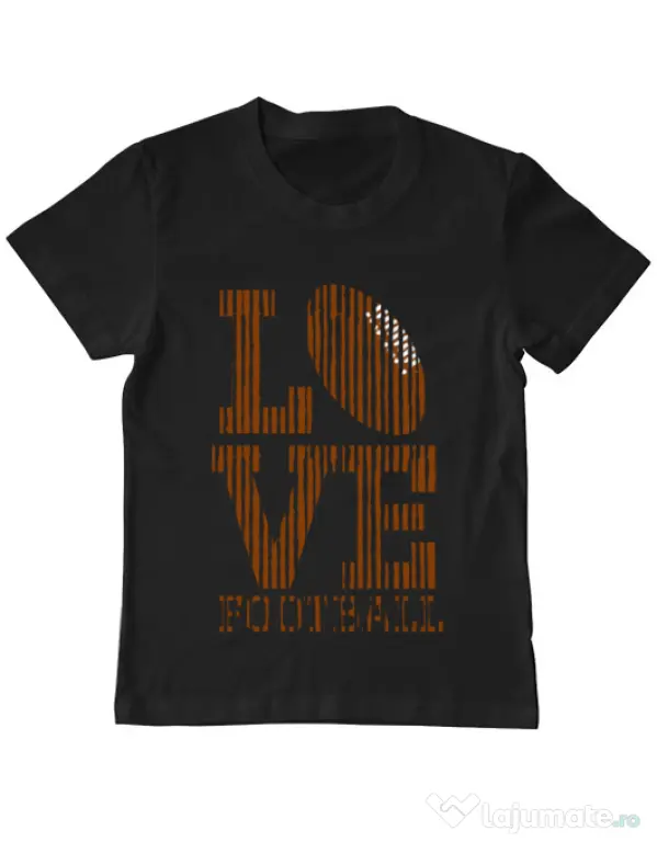 Tricou ADLER copil Love football Negru