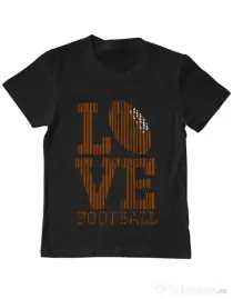 Tricou ADLER copil Love football Negru