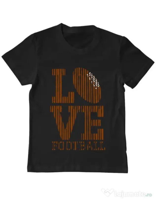 Tricou ADLER copil Love football Negru