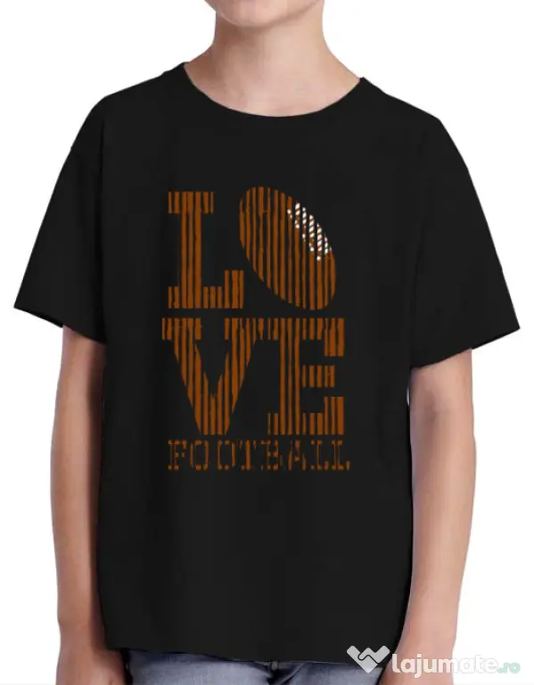 Tricou ADLER copil Love football Negru