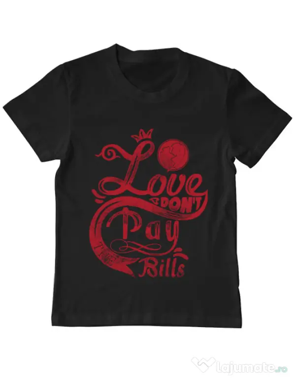 Tricou ADLER copil Love Negru