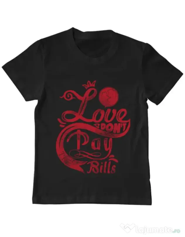Tricou ADLER copil Love Negru