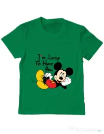 Tricou ADLER copil Lucky to have you Verde mediu