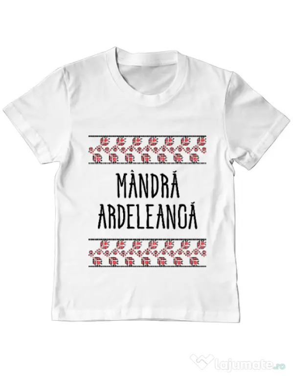 Tricou ADLER copil Mandra ardeleanca Alb