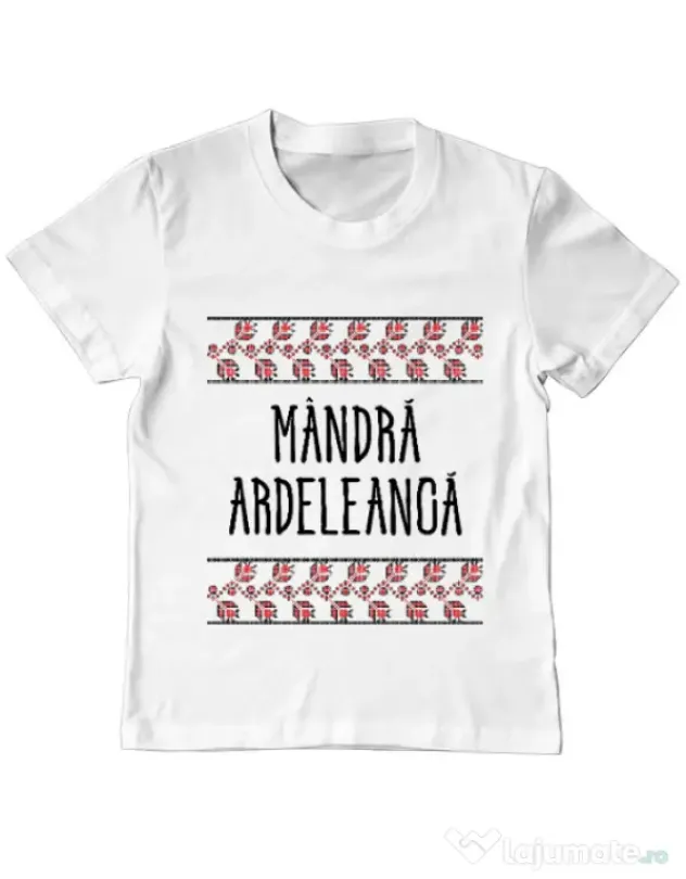 Tricou ADLER copil Mandra ardeleanca Alb