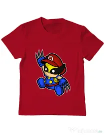 Tricou ADLER copil Mario Wolverine Rosu