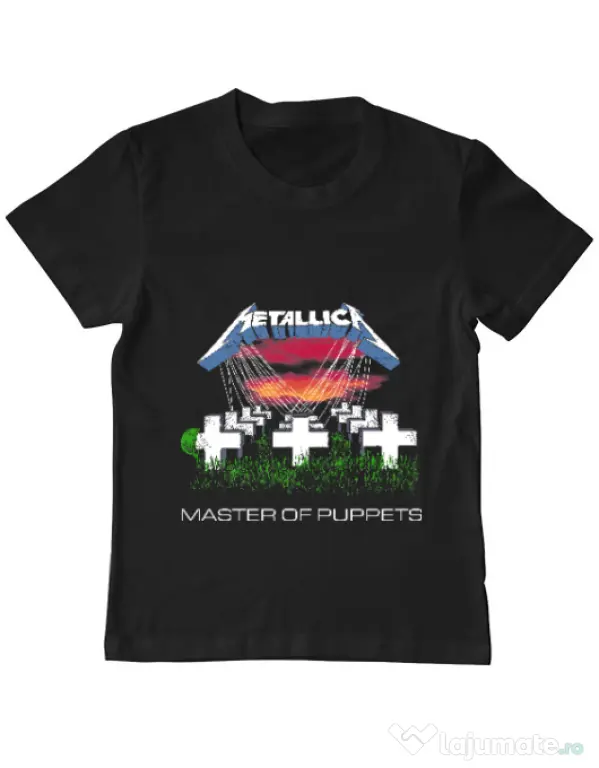 Tricou ADLER copil Master of puppets Negru