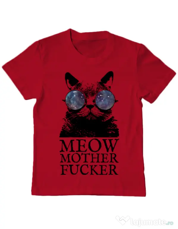 Tricou ADLER copil Meow motherfucker Rosu