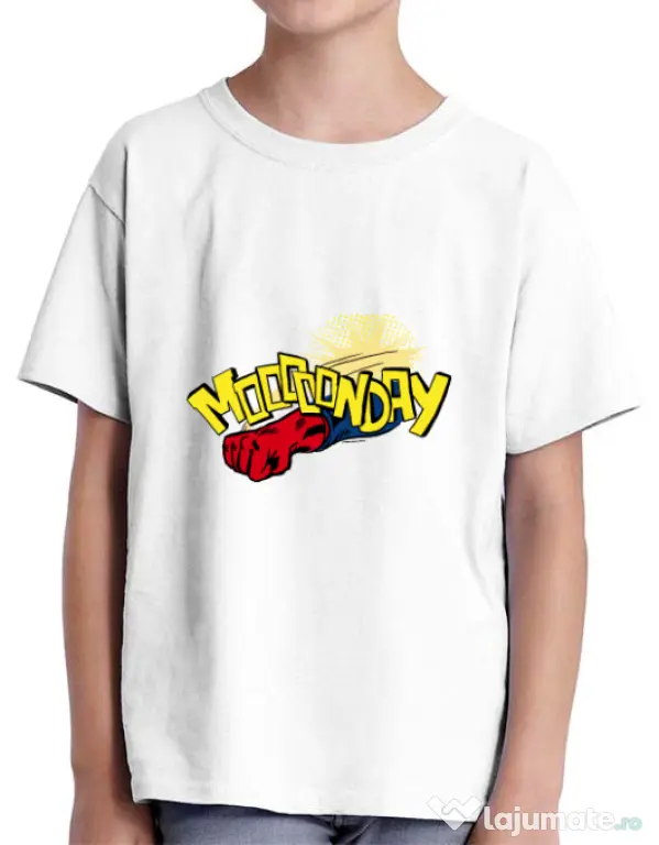 Tricou ADLER copil Mooonday Alb
