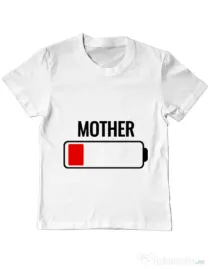 Tricou ADLER copil Mother battery Alb