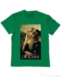 Tricou ADLER copil Mother of dragons 3 Verde mediu
