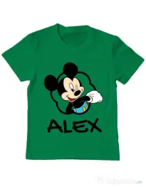 Tricou ADLER copil Mouse son Verde mediu