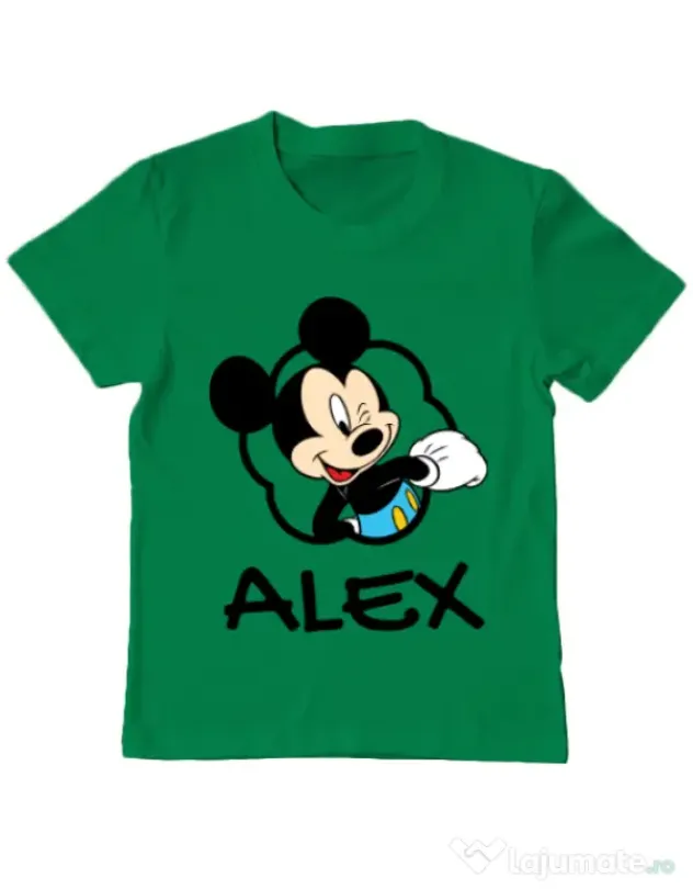 Tricou ADLER copil Mouse son Verde mediu