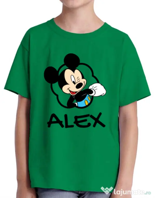 Tricou ADLER copil Mouse son Verde mediu