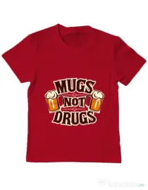 Tricou ADLER copil Mugs not drugs Rosu