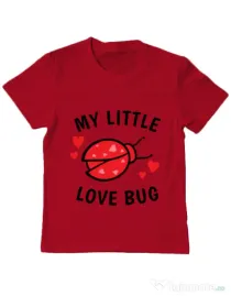 Tricou ADLER copil My little love bug Rosu
