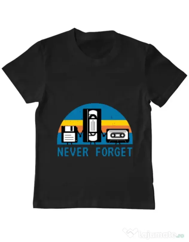 Tricou ADLER copil Never forget Negru