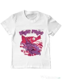 Tricou ADLER copil Night flight Alb