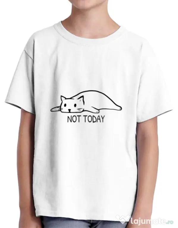 Tricou ADLER copil Not today Alb
