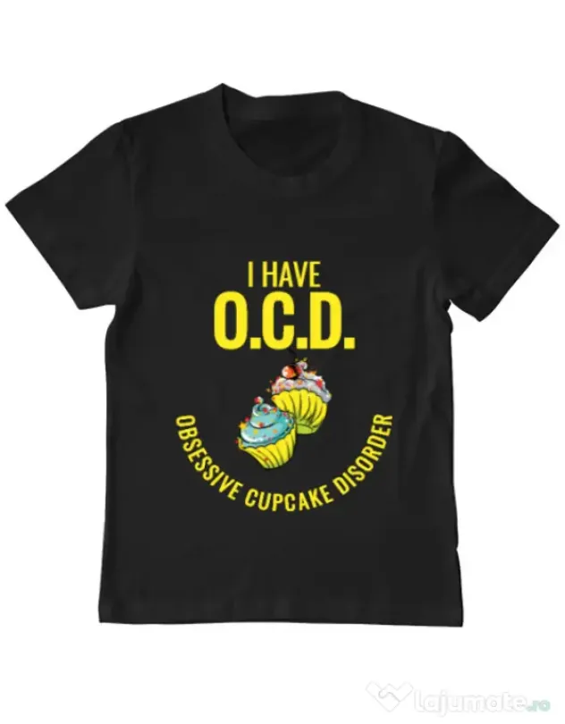 Tricou ADLER copil Obsessive cupcake disorder Negru