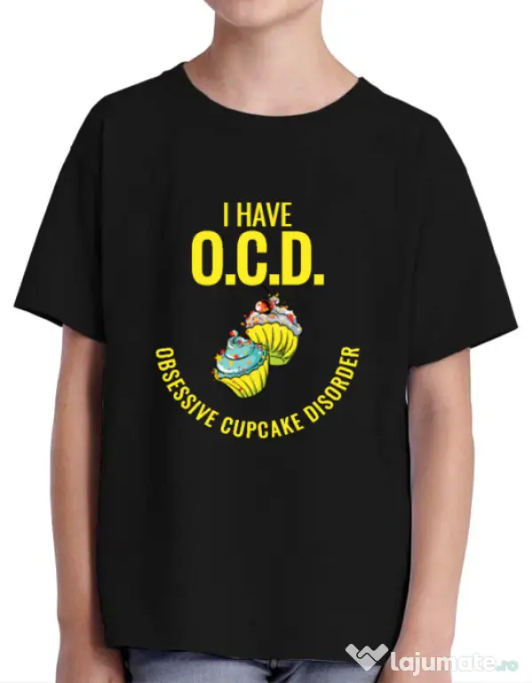 Tricou ADLER copil Obsessive cupcake disorder Negru