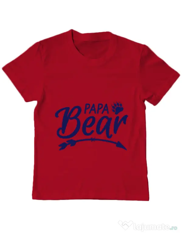 Tricou ADLER copil Papa bear Rosu