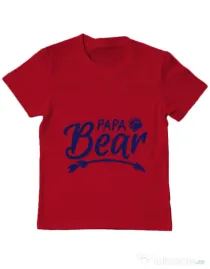 Tricou ADLER copil Papa bear Rosu