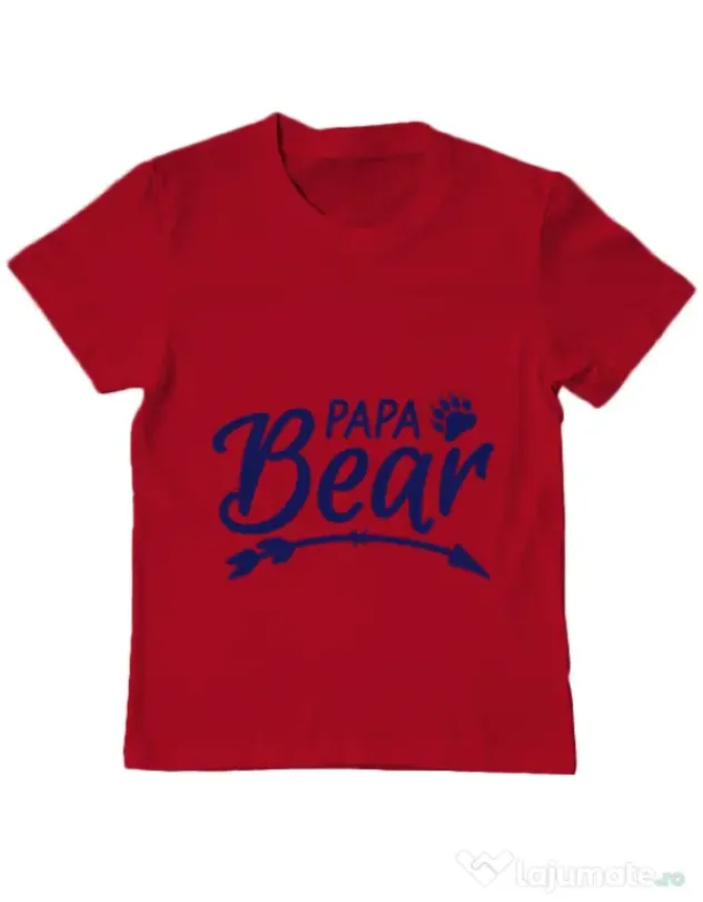 Tricou ADLER copil Papa bear Rosu
