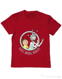 Tricou ADLER copil Peace among worlds Rosu