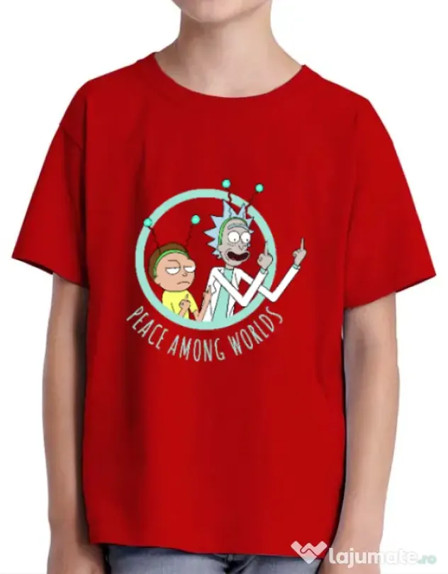 Tricou ADLER copil Peace among worlds Rosu