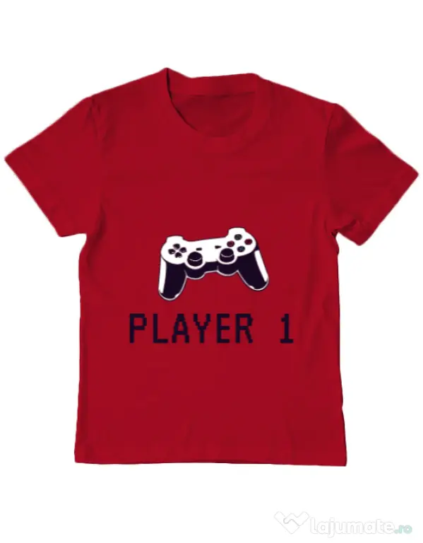Tricou ADLER copil Player 1 Rosu
