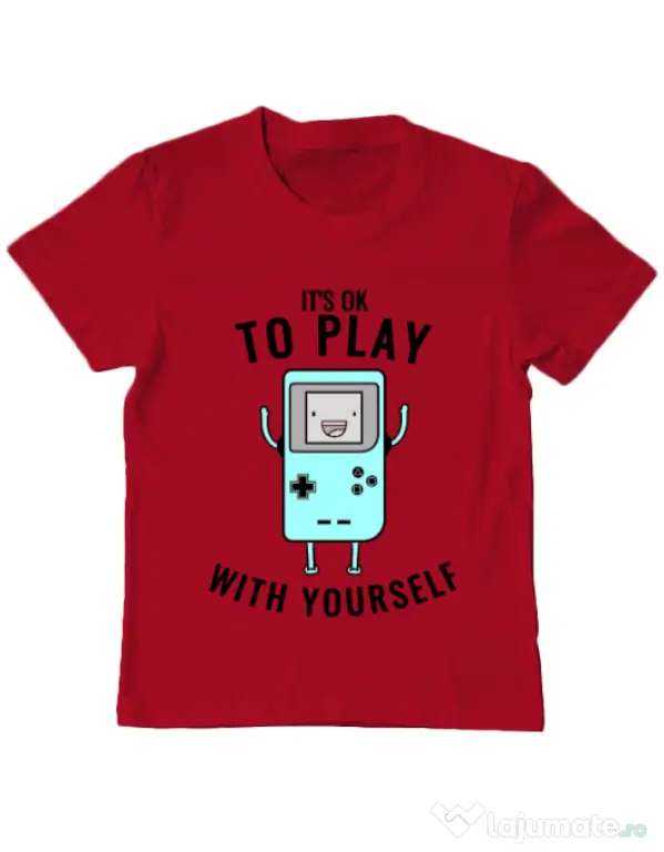 Tricou ADLER copil Playing with yourself Rosu