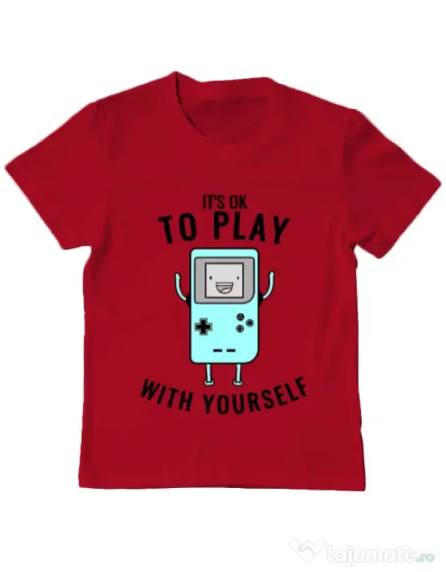 Tricou ADLER copil Playing with yourself Rosu