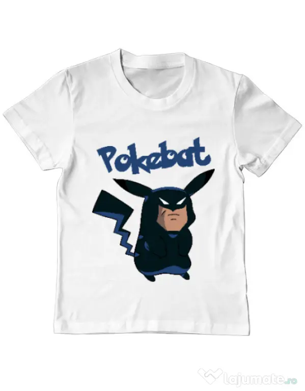Tricou ADLER copil Pokebat Alb