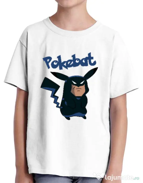 Tricou ADLER copil Pokebat Alb