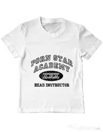 Tricou ADLER copil Porn star Academy Alb