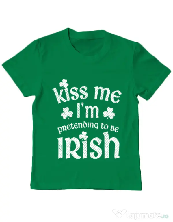 Tricou ADLER copil Pretending to be irish Verde mediu