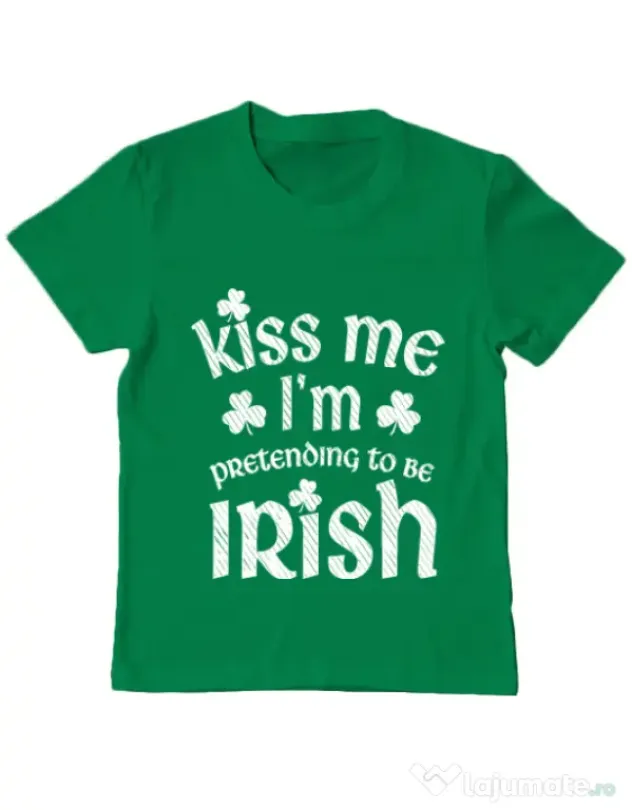 Tricou ADLER copil Pretending to be irish Verde mediu