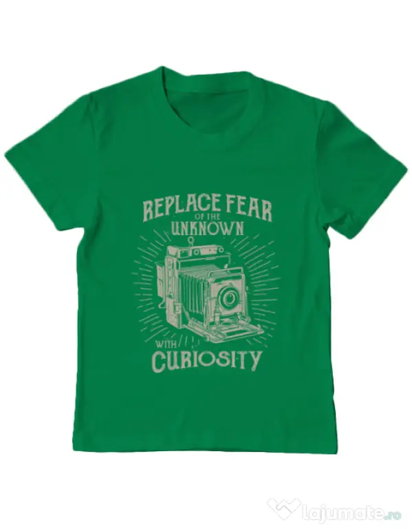 Tricou ADLER copil Replace Fear Verde mediu