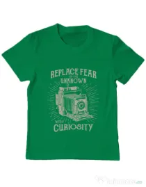 Tricou ADLER copil Replace Fear Verde mediu
