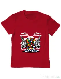 Tricou ADLER copil Rubix Killer Rosu