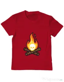 Tricou ADLER copil Skullfire Rosu