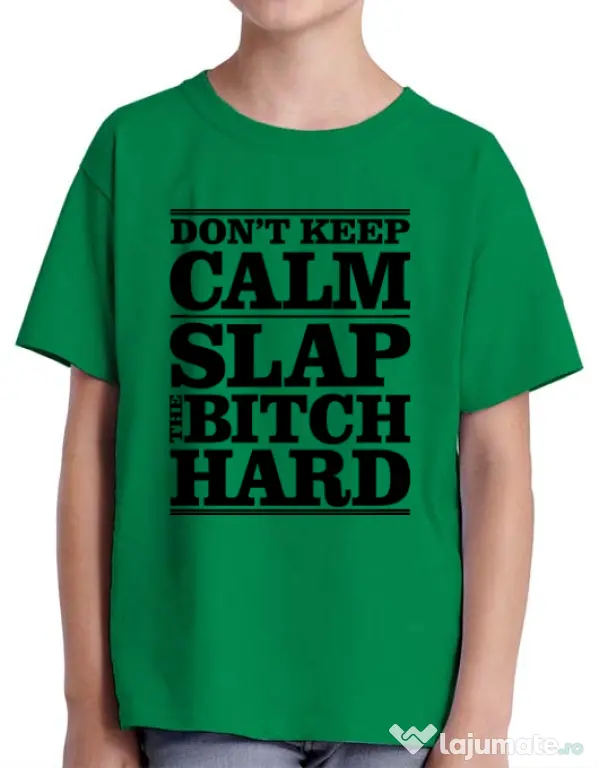 Tricou ADLER copil Slap the bitch Verde mediu
