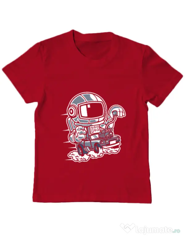 Tricou ADLER copil Space Racer Rosu