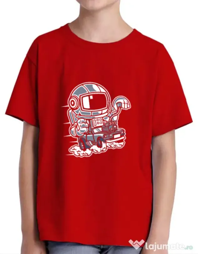 Tricou ADLER copil Space Racer Rosu