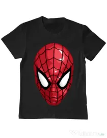 Tricou ADLER copil Spiderman mask Negru