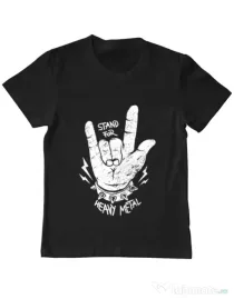 Tricou ADLER copil Stand for heavy metal Negru